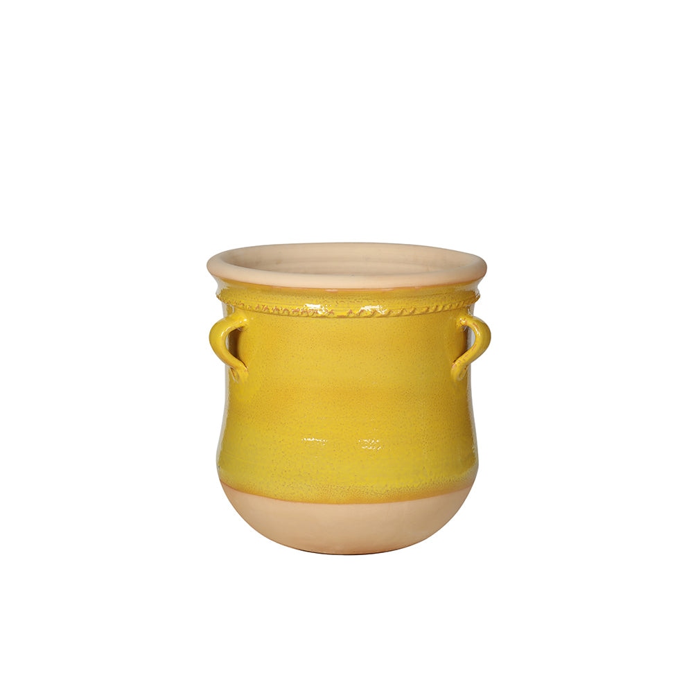 ceramic yellow planter pot Tuscan Yellow Ceramic Flower Pot – Clay Spire