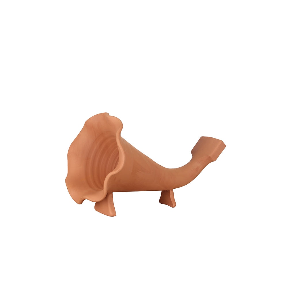 Amplificador de teléfono de terracota y cuerno natural: una idea de regalo única y artesanal