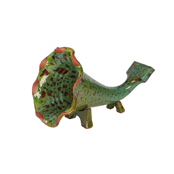 Amplificador de teléfono de cerámica de lava pistacho: una idea de regalo única hecha a mano