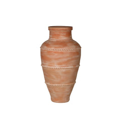 Triple band garden style terracotta decorative planter, handmade by Clayspire.