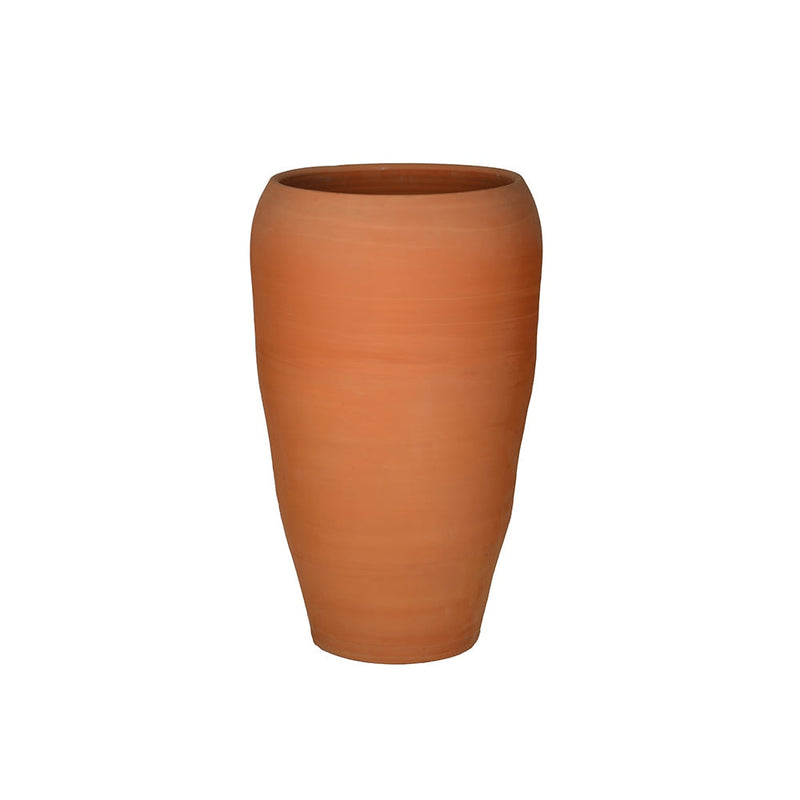 Wide mouth garden style terracotta decorative planter, handmade by Clayspire.