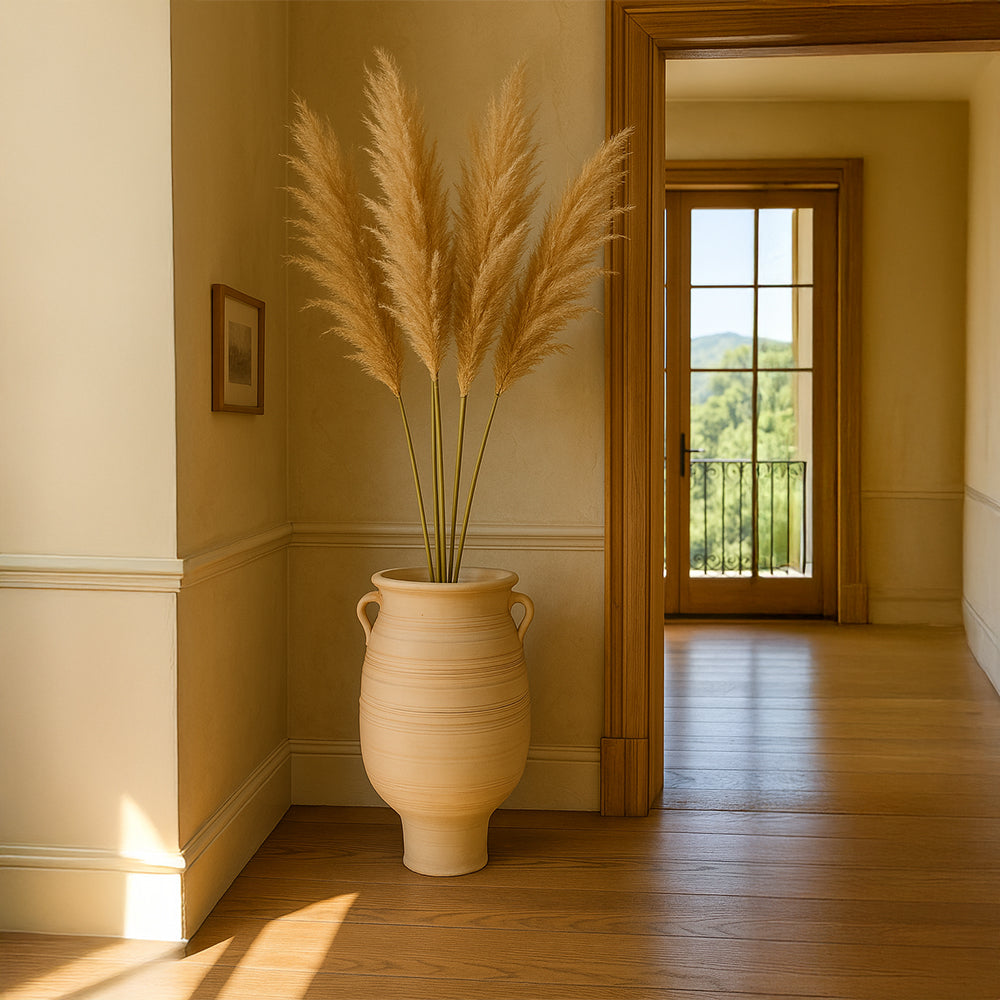 Soft Curve Garden Style White Terracotta Planter