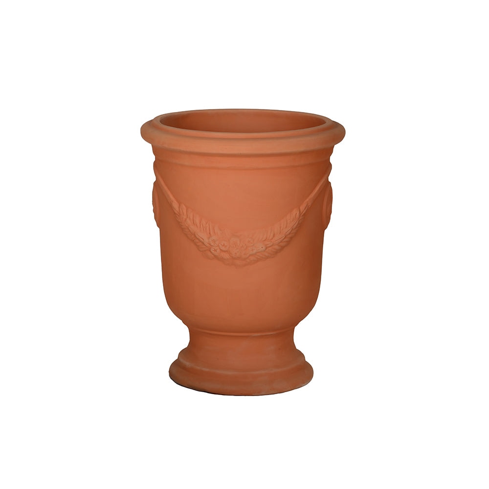 fleur de lis planter pot Fleur-de-Lis Garden Style Terracotta Planter – Clay Spire