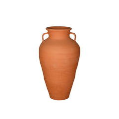 Curved handle garden style terracotta planter, handmade by Clayspire.