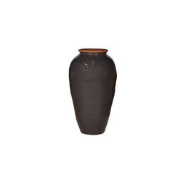 Deep umber glazed ceramic decorative planter, handmade by Clayspire.