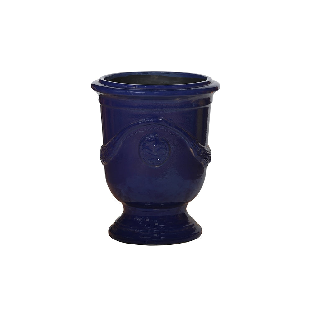 Jardinera de cerámica estilo jardín azul cielo