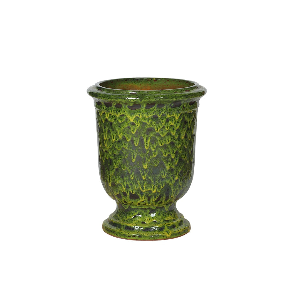 Maceta decorativa de cerámica Vanduze verde