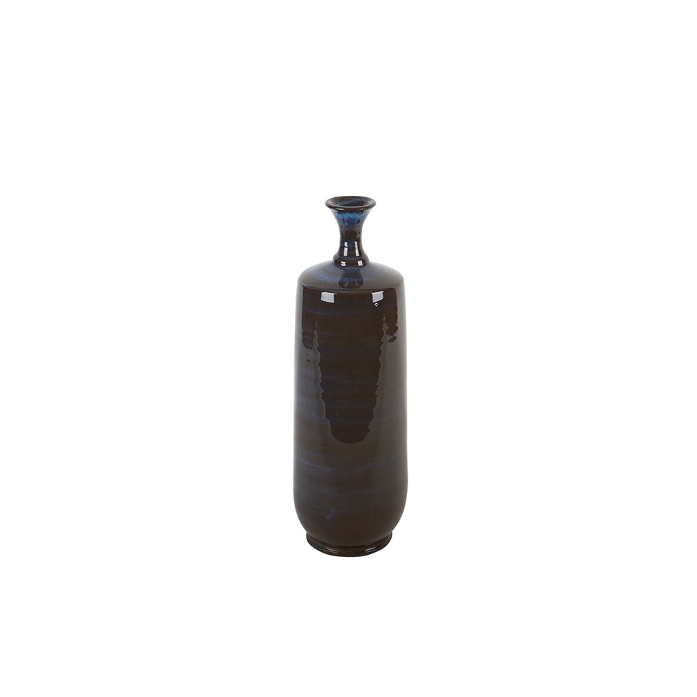 Charcoal Brown Tall Decorative Ceramic Vase