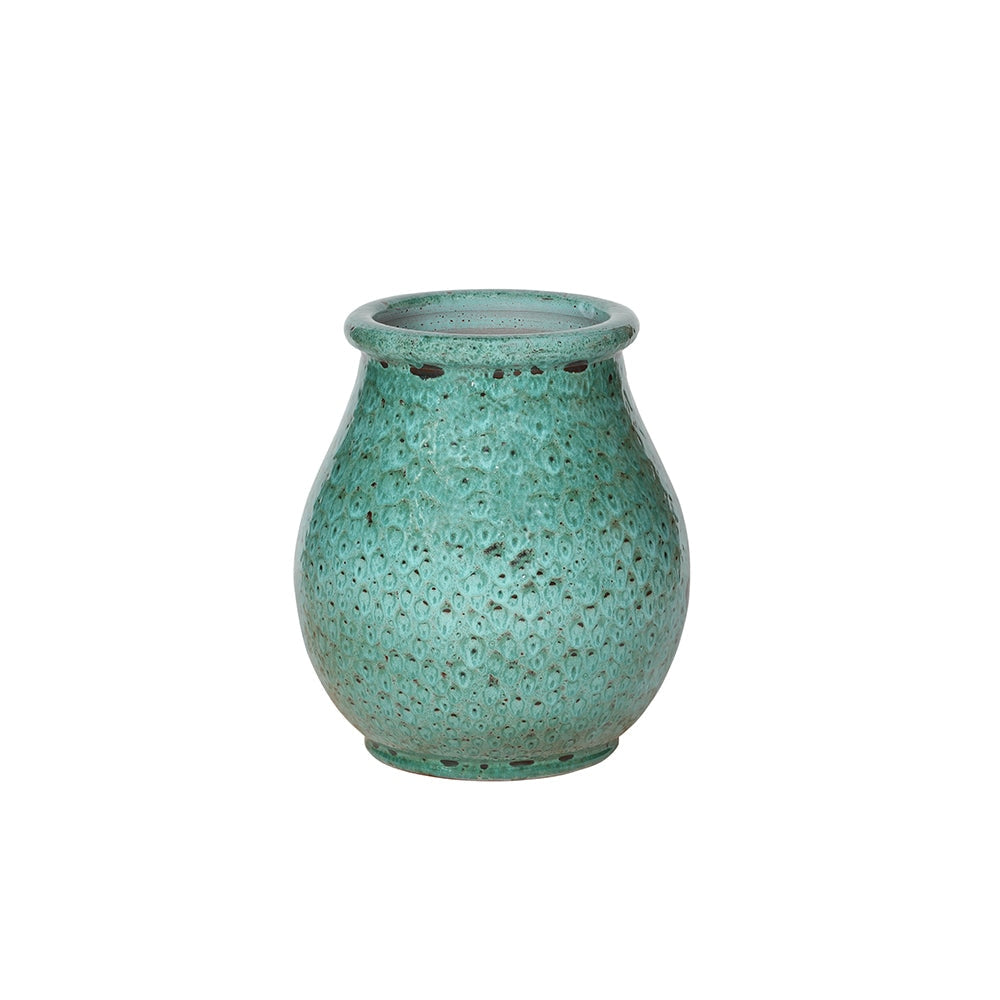 Maceta de cerámica verde marsilliana