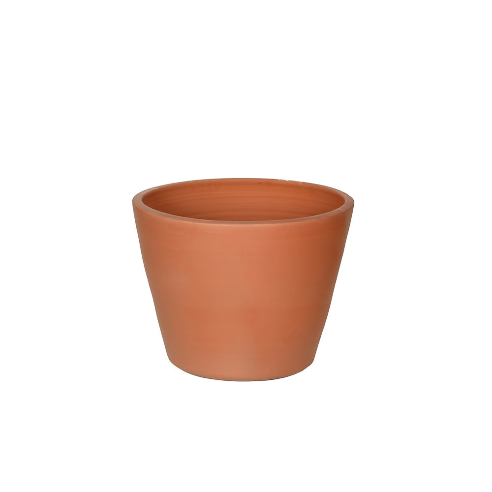 Konischer runder Terrakotta-Blumentopf