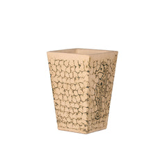 Nautical square pedestal rustic terracotta outdoor planter, handmade by Clayspire.