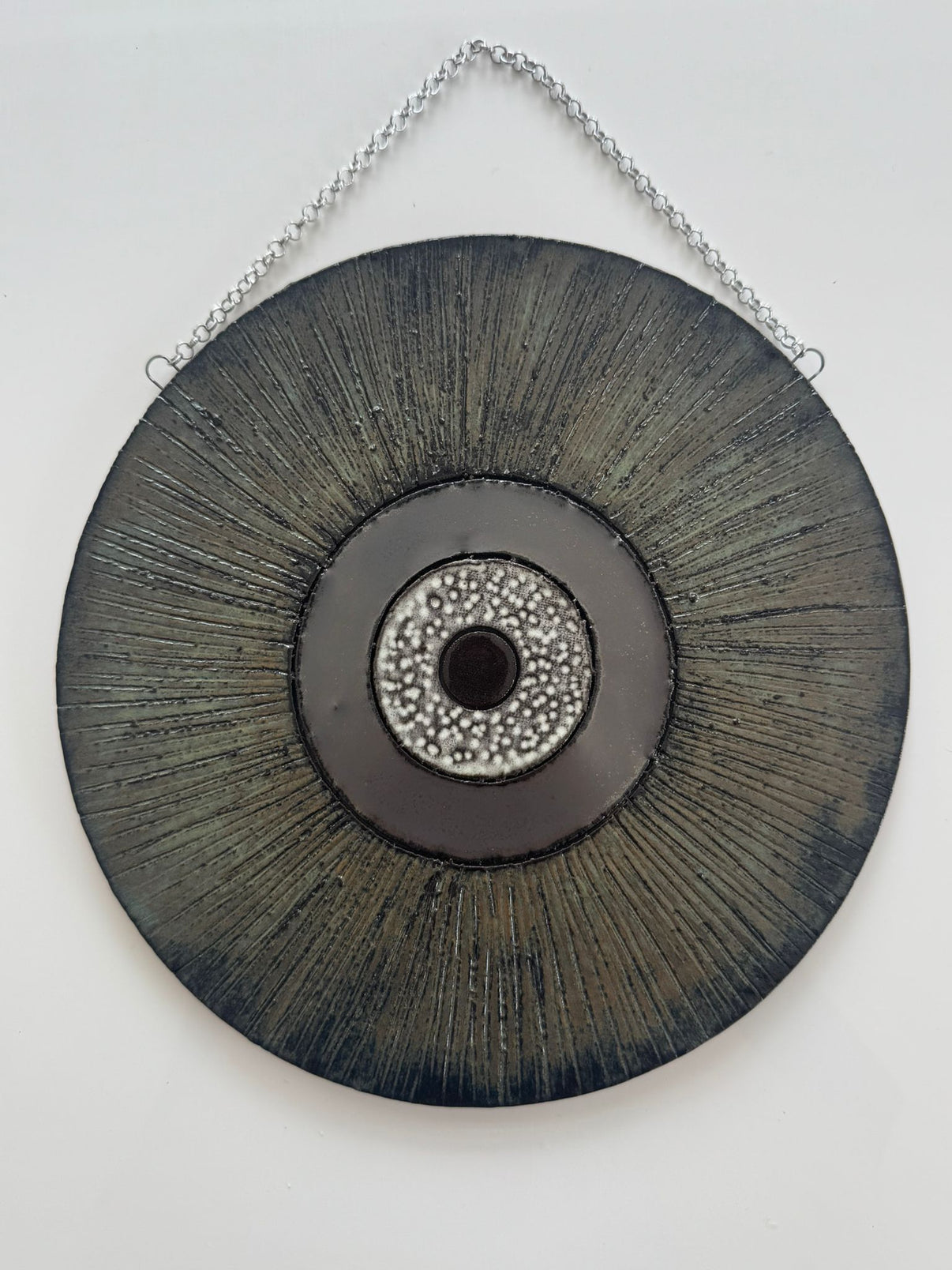 Black Sunburst Ceramic Wall Art
