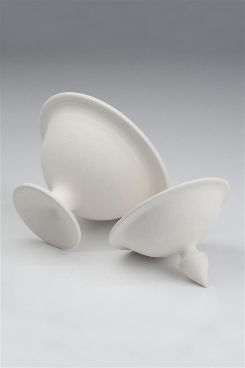 Footed Candy Bowl Ceramic Bisque