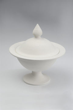 Footed Candy Bowl Ceramic Bisque