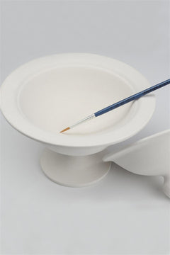 Footed Candy Bowl Ceramic Bisque