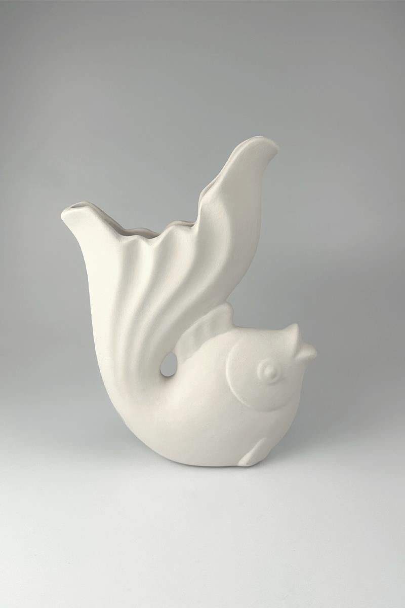 Fish Vase Ceramic Bisque
