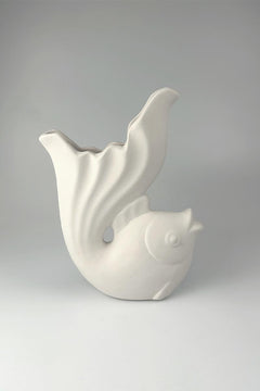 Fish Vase Ceramic Bisque
