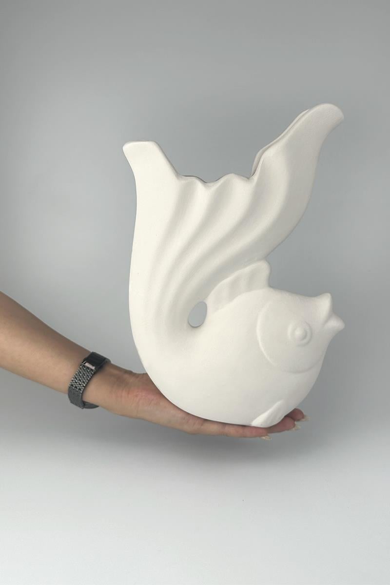 Fish Vase Ceramic Bisque
