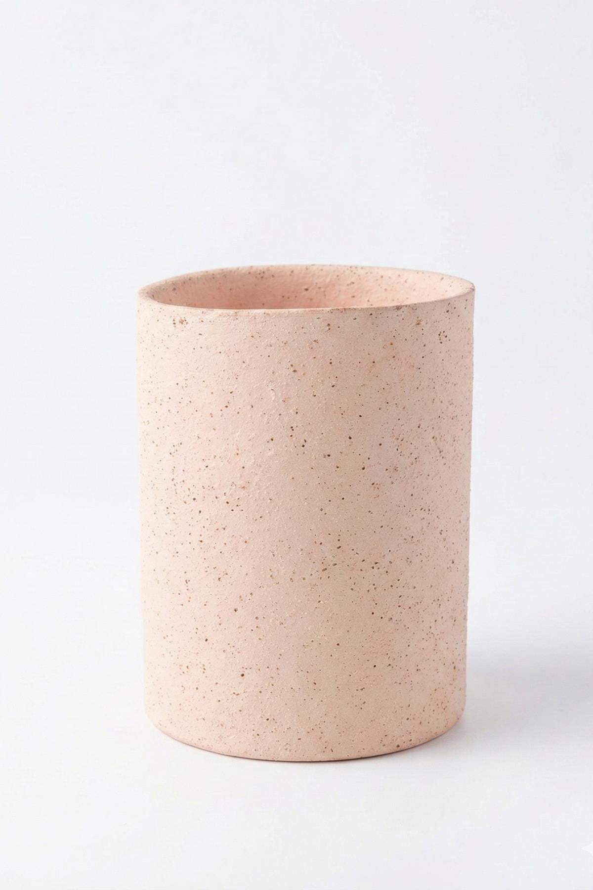 Benekli Silindir Sürahi Stoneware Bisküvi