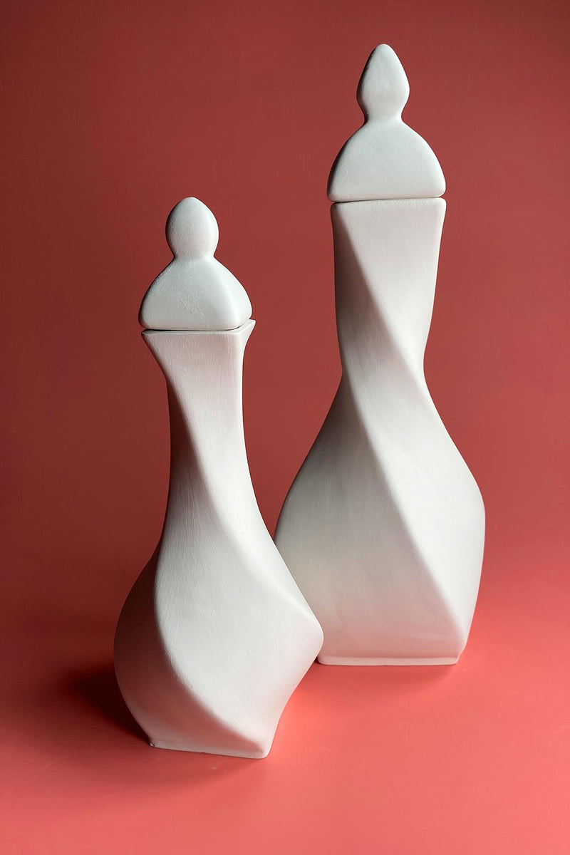 Twist Vase Ceramic Bisque