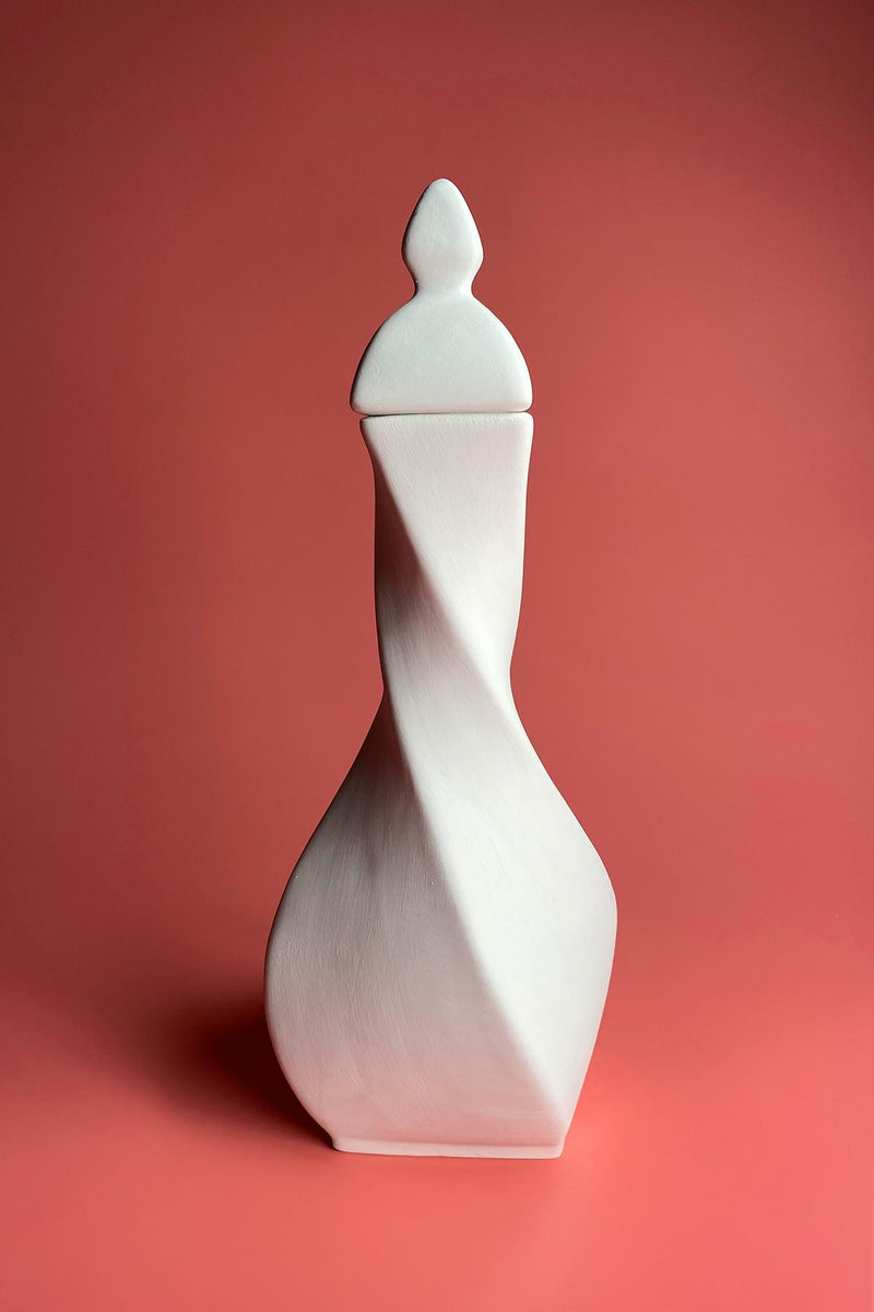 Twist Vase Ceramic Bisque