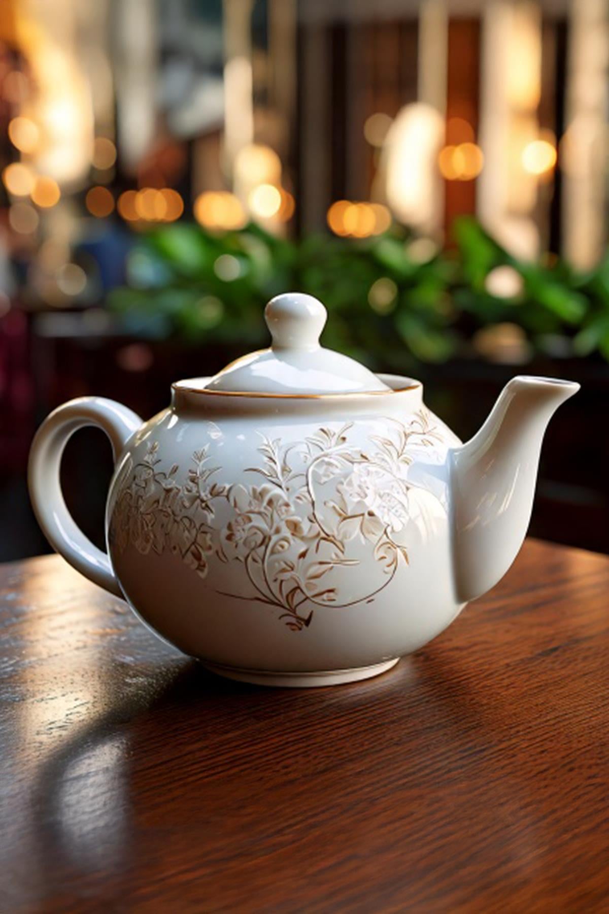 Traditional Teapot Set Ceramic Bisque