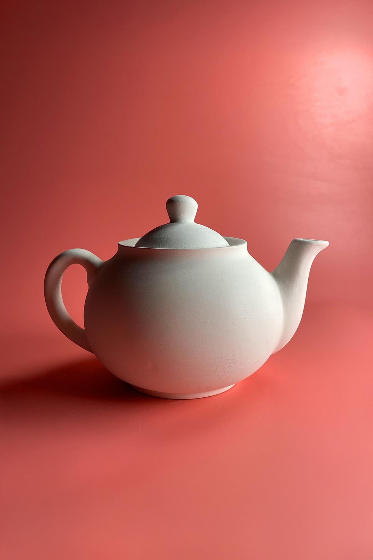 Traditional Teapot Set Ceramic Bisque