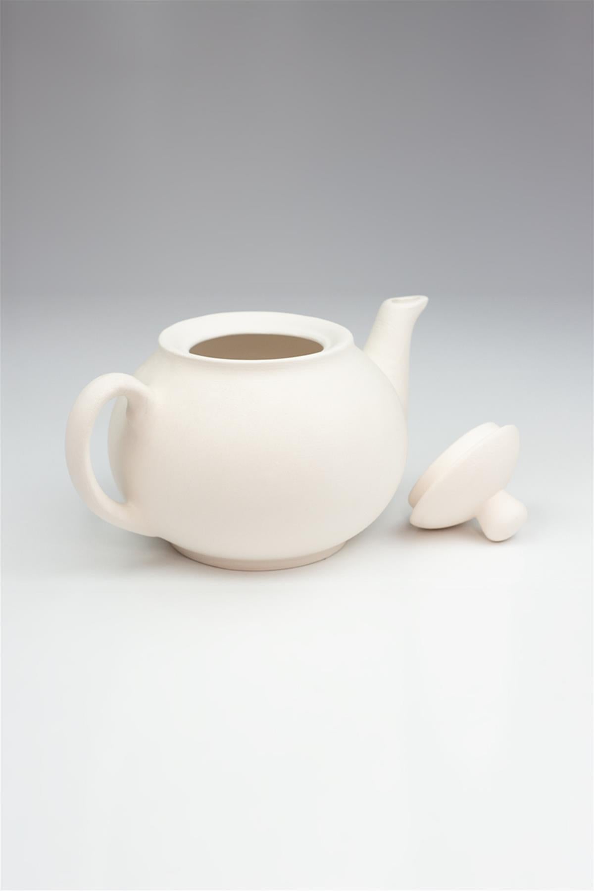 Traditional Teapot Set Ceramic Bisque