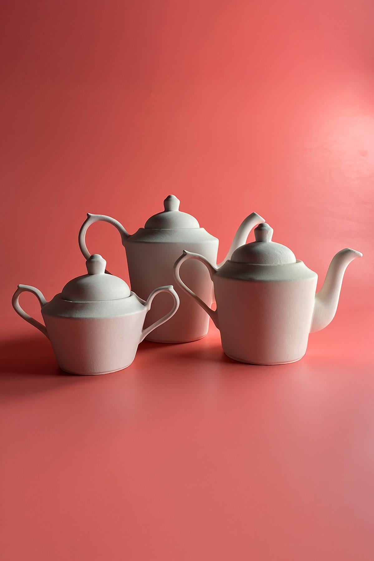 Tea & Coffee Set Ceramic Bisque