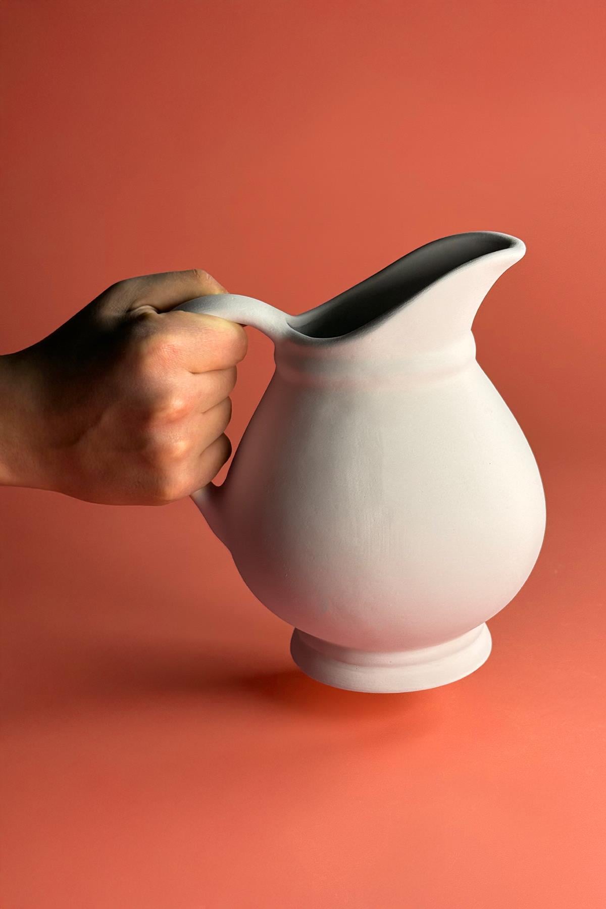XL Jug Pitcher Ceramic Bisque