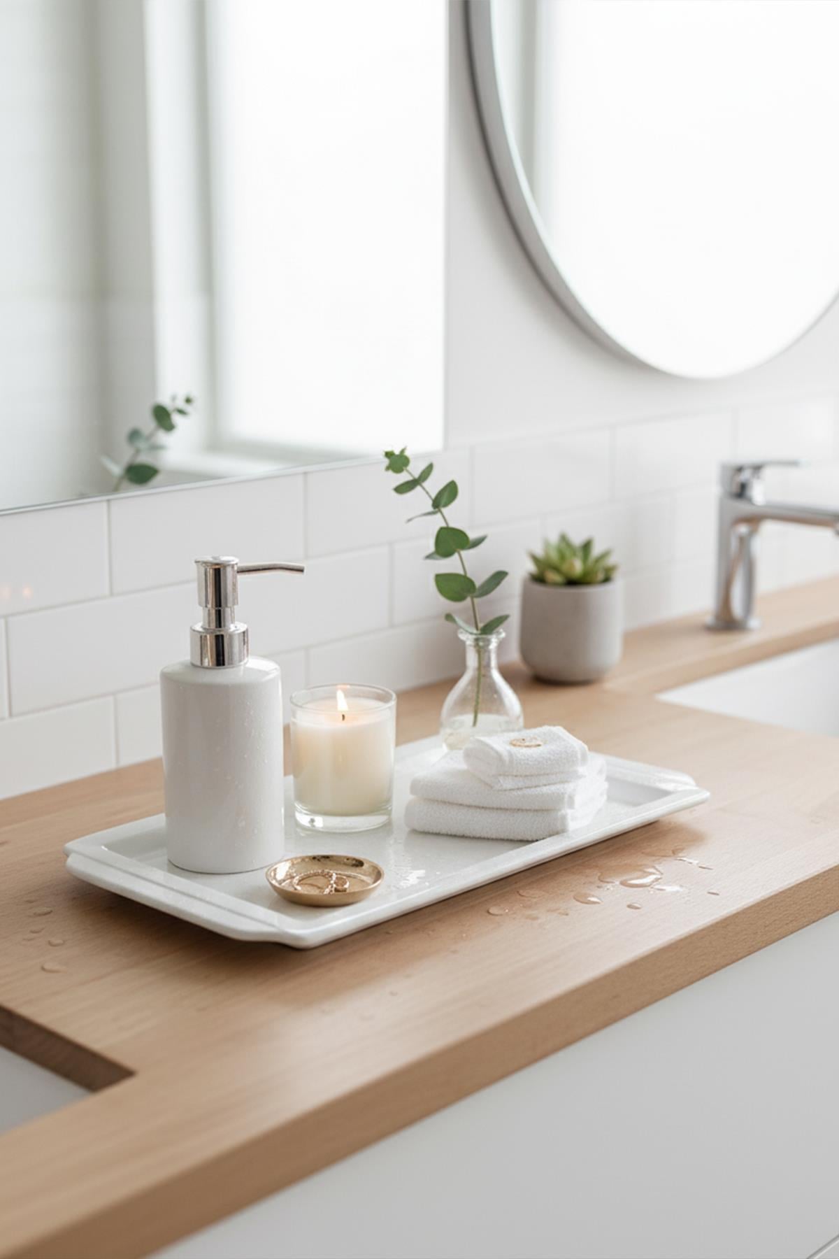 Flat Handled Serving Tray Ceramic Bisque