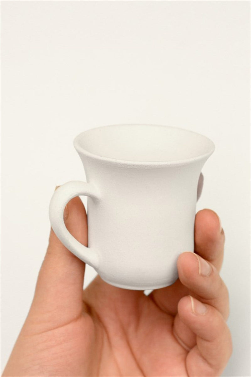 Elegant Coffee Cup Ceramic Bisque