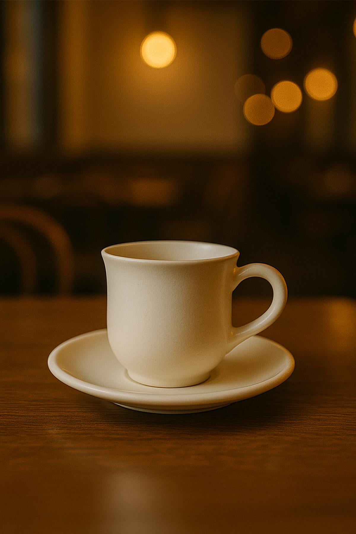 Elegant Coffee Cup Ceramic Bisque