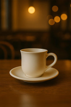 Elegant Coffee Cup Ceramic Bisque