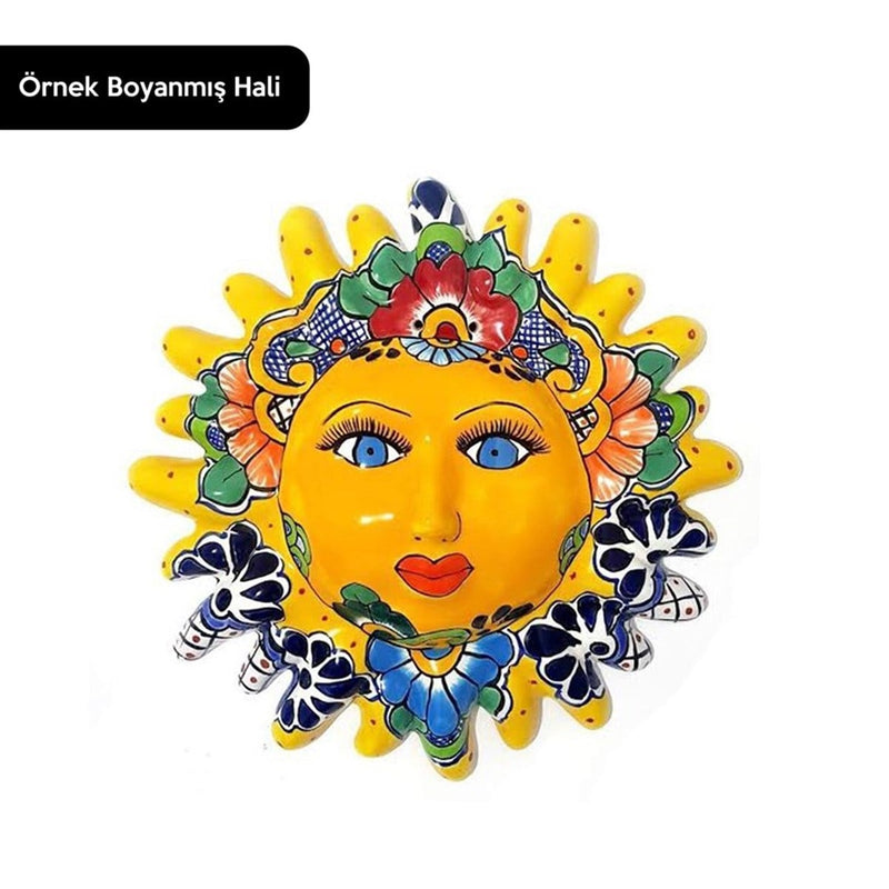 Sun Wall Decor Ceramic Bisque