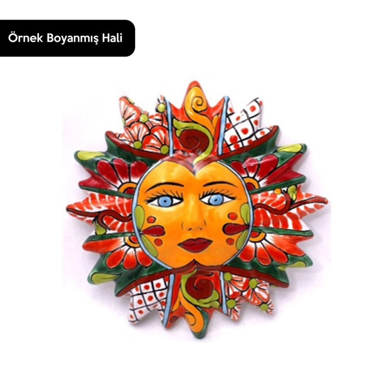 Sun Wall Decor Ceramic Bisque