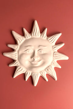 Sun Wall Decor Ceramic Bisque