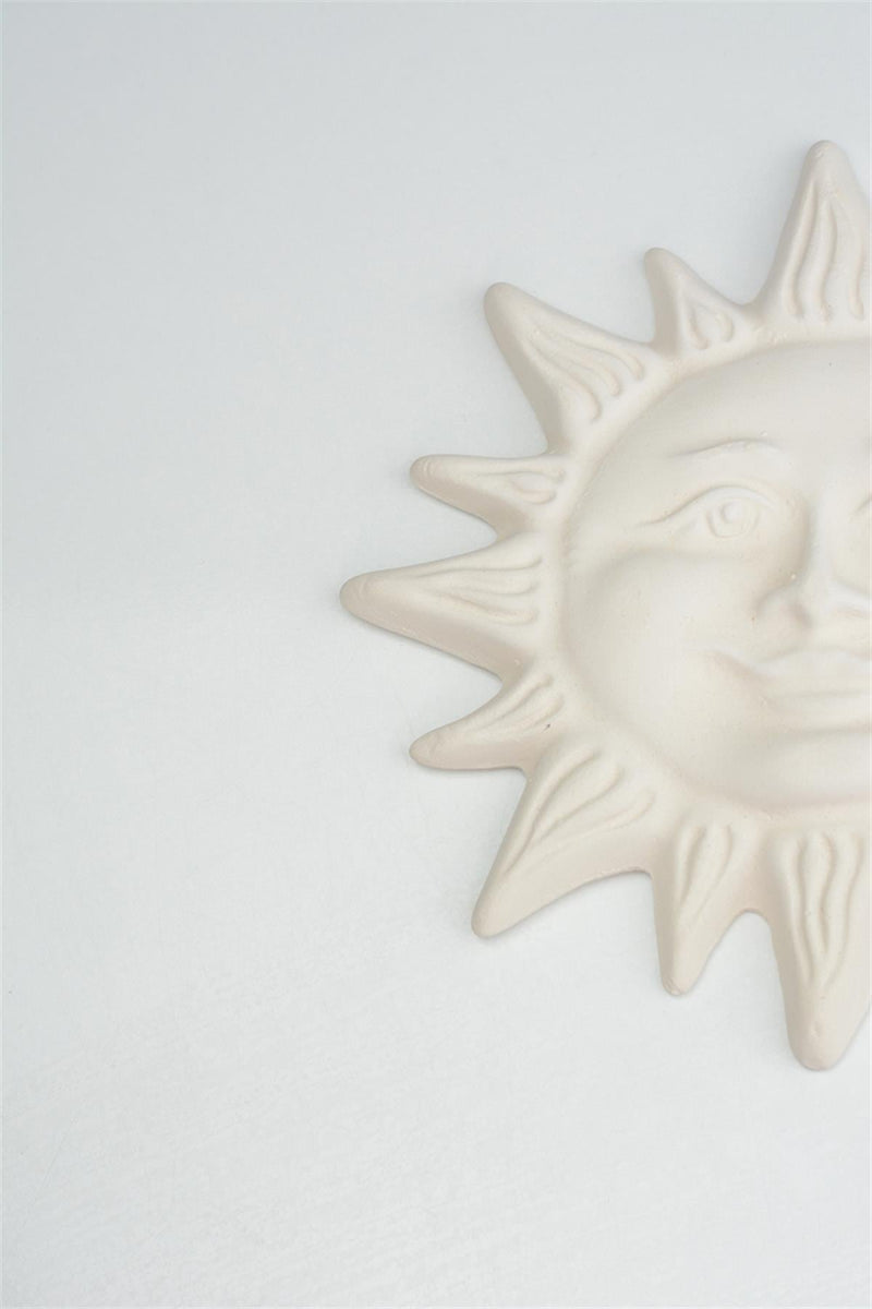 Sun Wall Decor Ceramic Bisque
