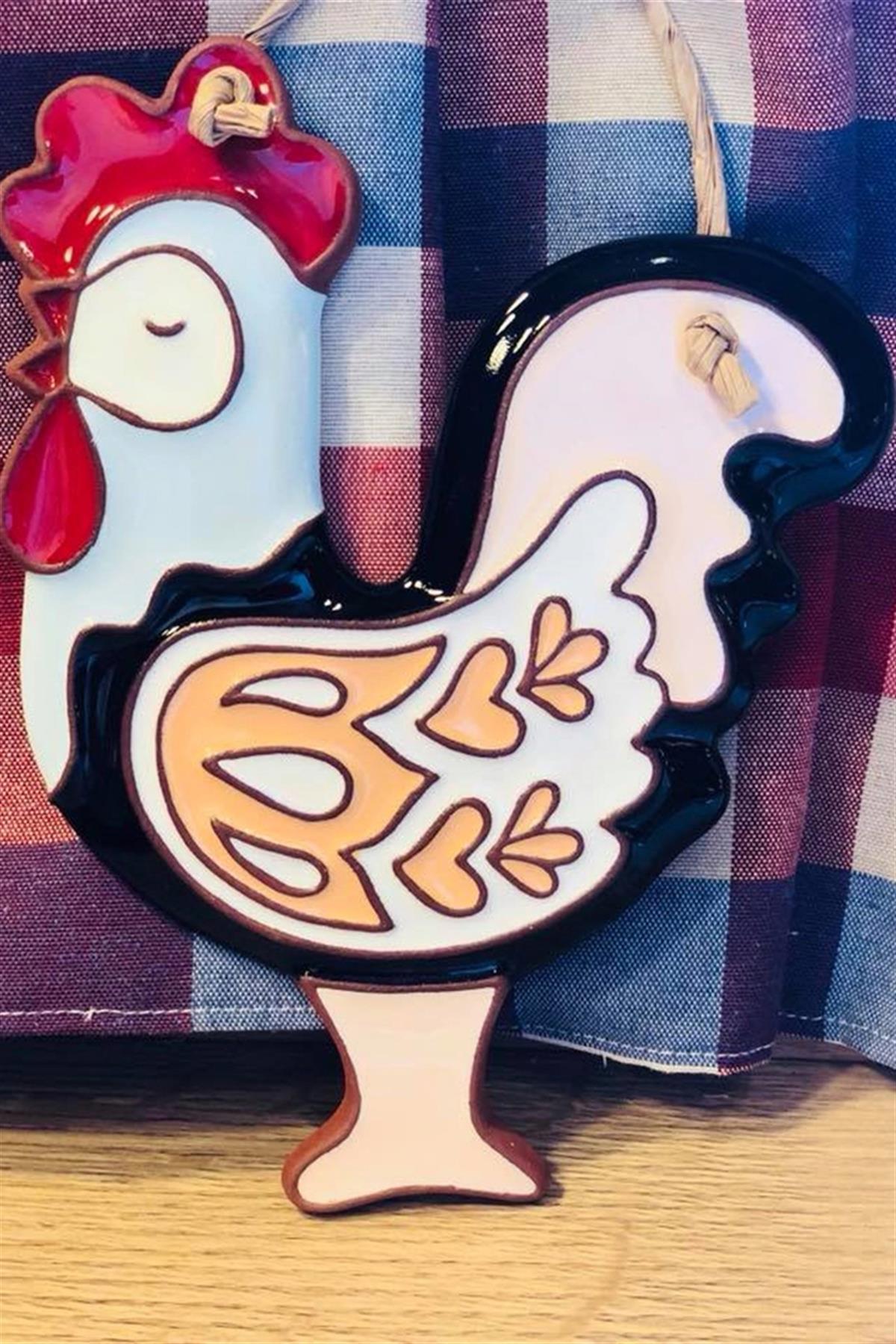 Rooster Plaque Ceramic Bisque