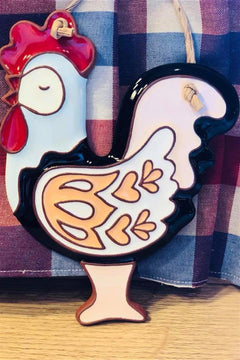 Rooster Plaque Ceramic Bisque