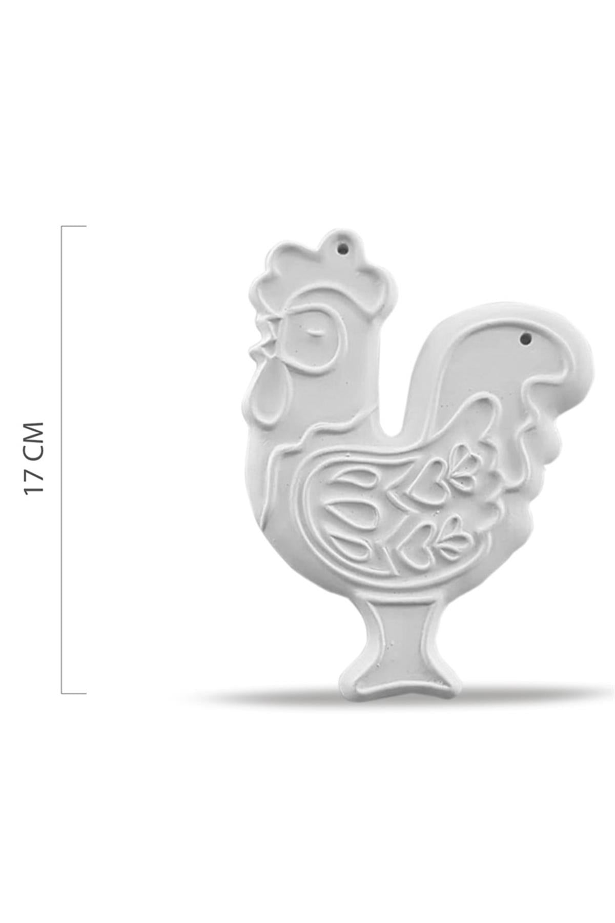 Rooster Plaque Ceramic Bisque