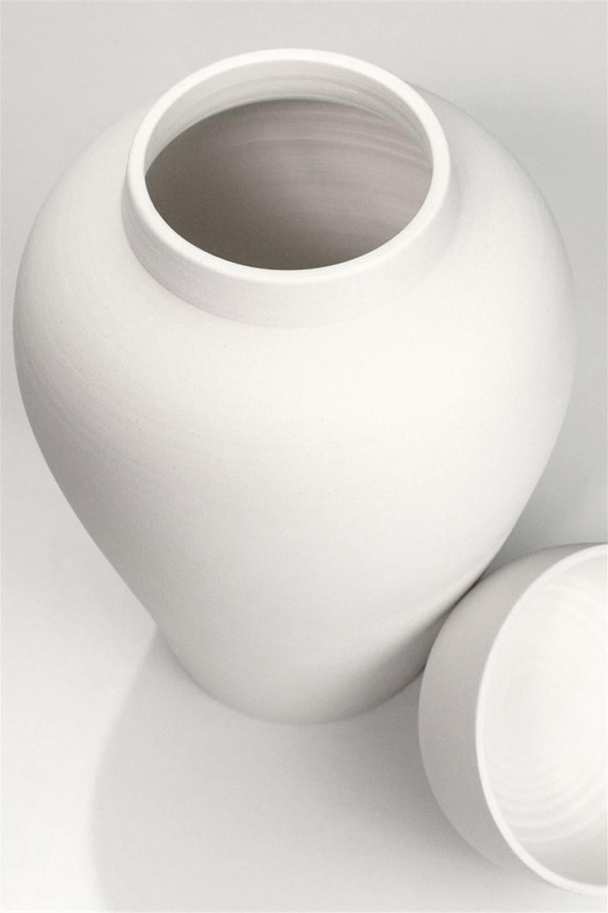 Lidded Jar (30Cm) Ceramic Bisque