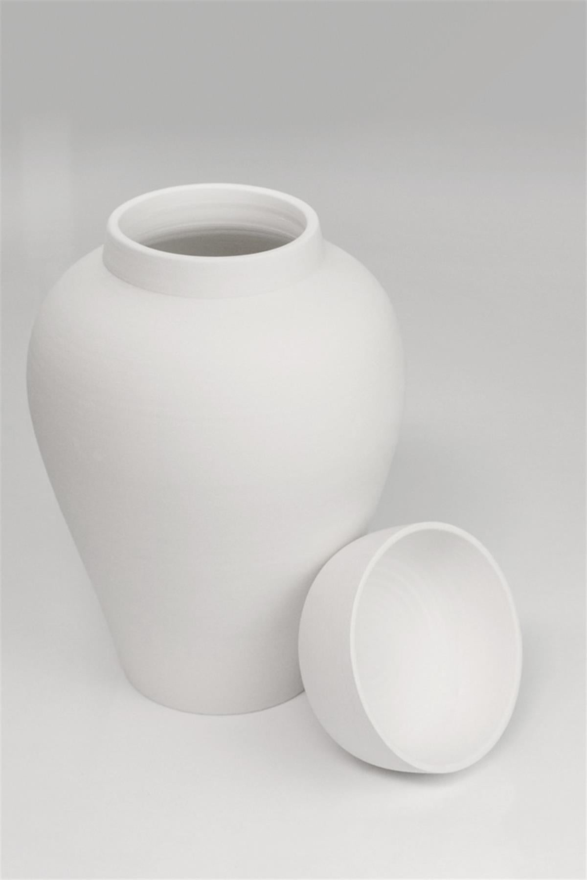 Lidded Jar (30Cm) Ceramic Bisque