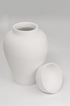 Lidded Jar (30Cm) Ceramic Bisque