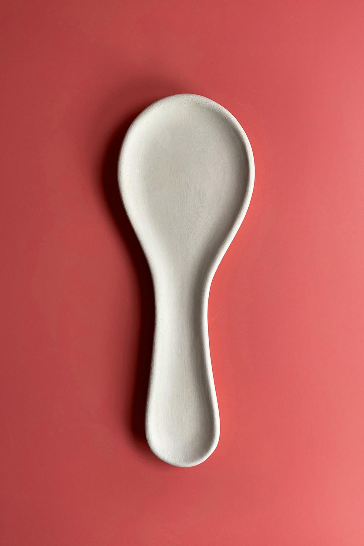 Spoon Rest Ceramic Bisque