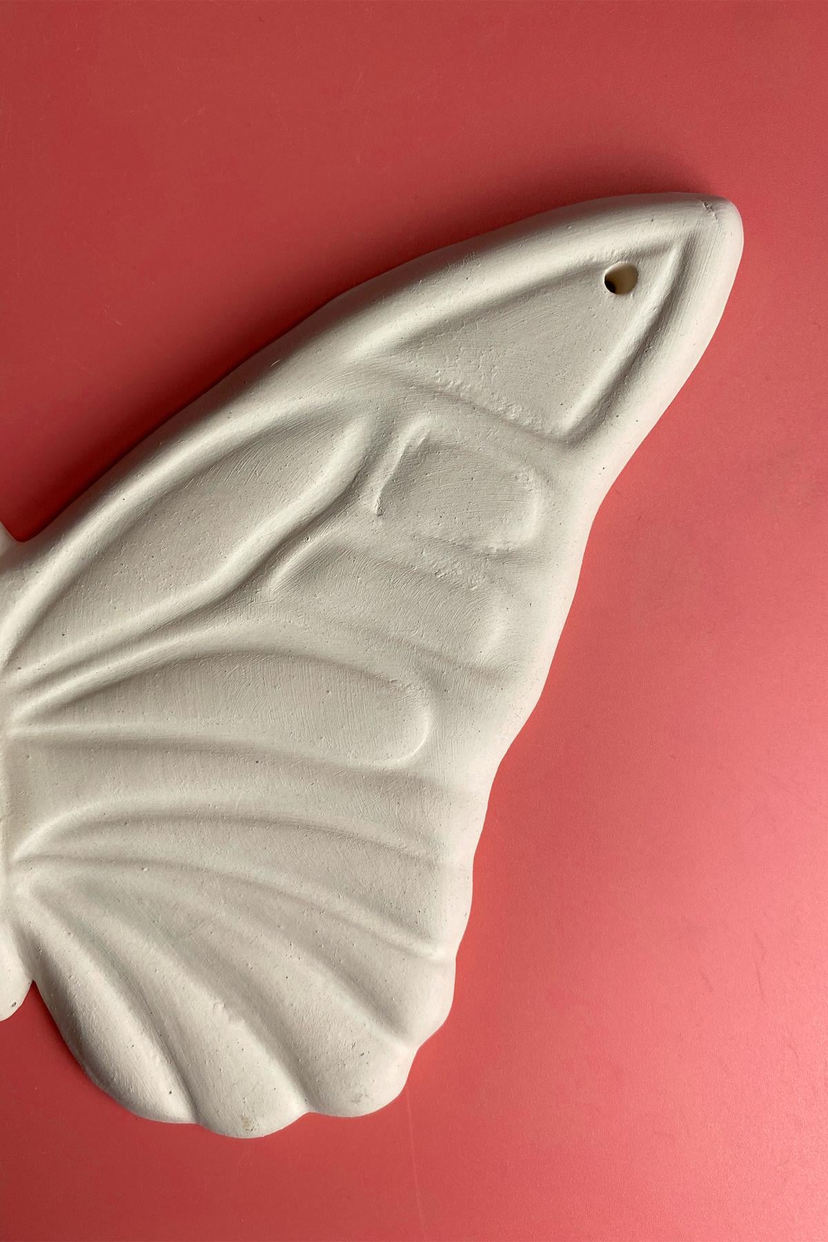 Butterfly Plaque Ceramic Bisque