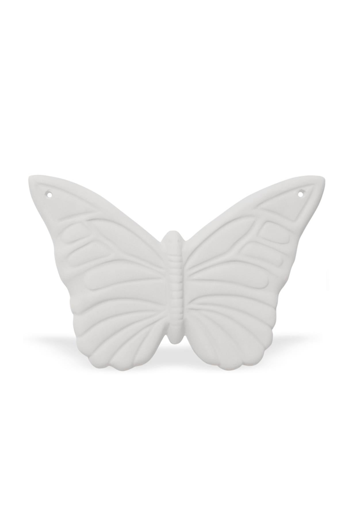 Butterfly Plaque Ceramic Bisque