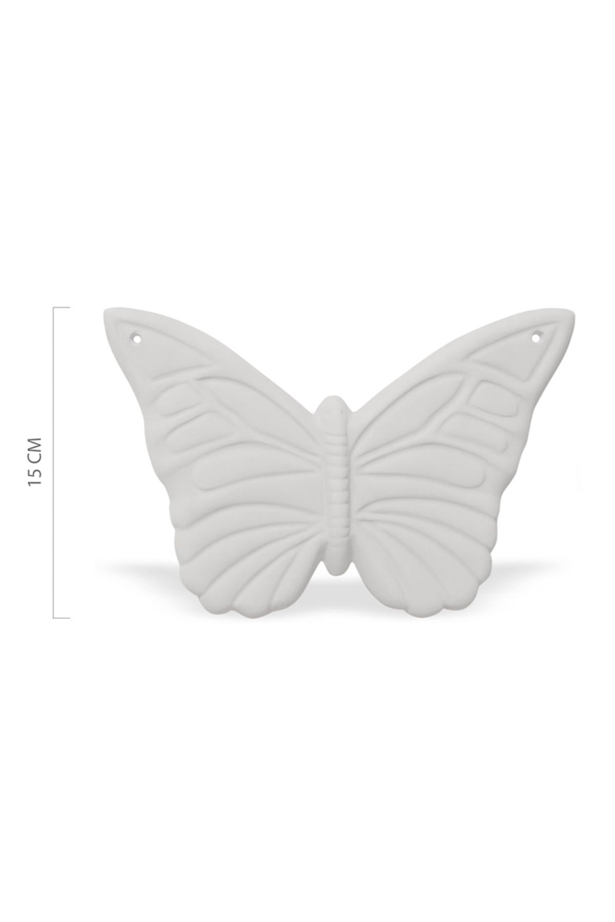 Butterfly Plaque Ceramic Bisque