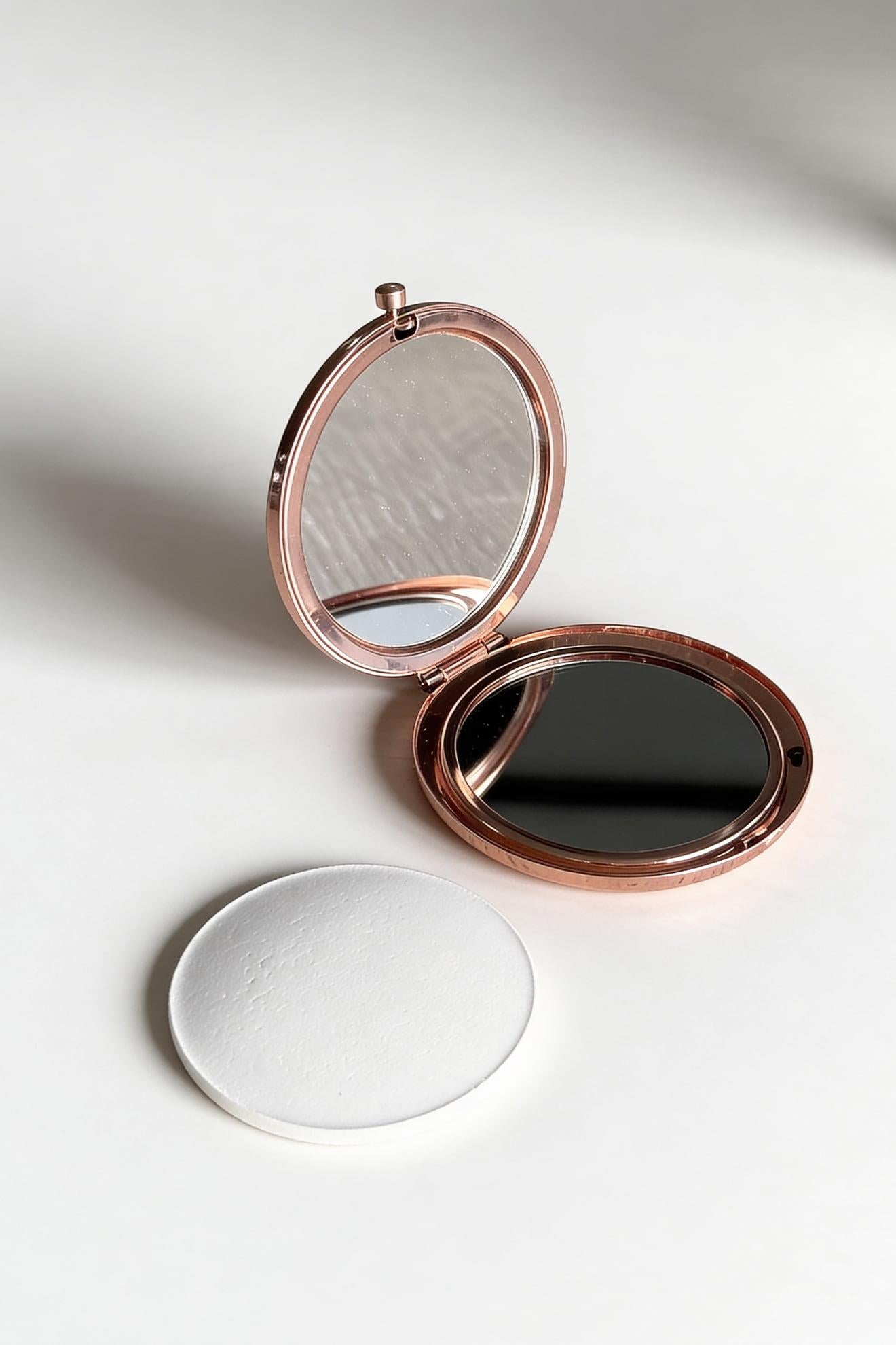 Seramik Bisküvi Yüzeyli Makyaj Aynası